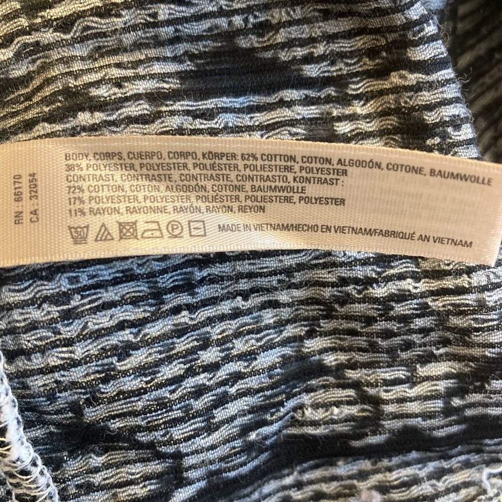 Anthropologie Lilka Black & Cream Patterned Sweater Women’s L Cozy CottageCore - Picture 4 of 8